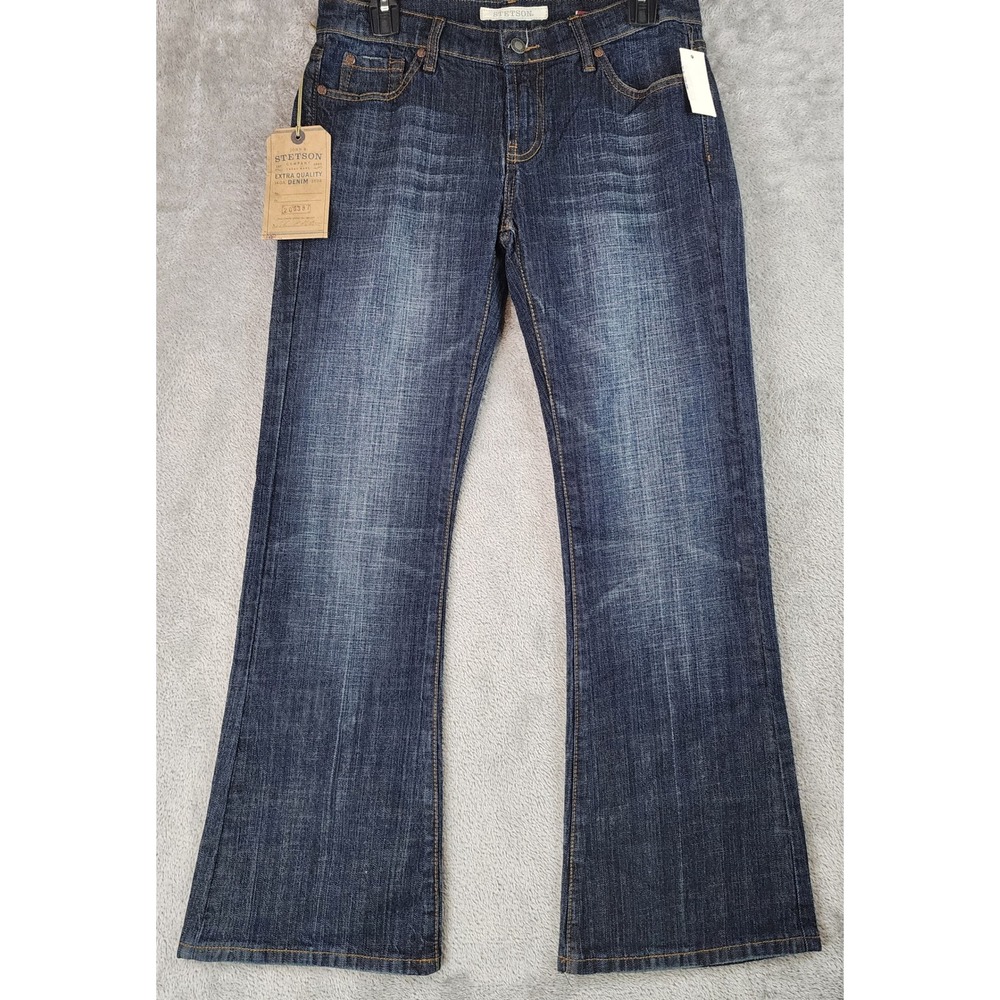 Stetson 816 Classic Bootcut
Jeans Womens 8 Short Blue
Dark Wash Whisker